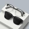 Gafas de Sol Polarizadas con Clip Magnético, Clip para Gafas Retro para Miopía, Doble Uso para Conducir, Polarizadas Anti-UV