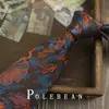 Gravata Marrom Retrô Listrada com Flores Estilo Coreano Amarrada à Mão para Homens Britânica 8cm Formal Anfitrião Negócios Casamento Noivo