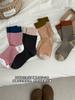 Meias Listradas Vintage para Mulheres, Meias de Algodão de Cano Médio para Primavera e Outono, Meias Longas Modernas Estilo Japonês, Meias Largas Cor de Café para Outono e Inverno
