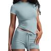 Camiseta de Manga Corta Kardashian, Cuello Redondo, Pantalones Cortos para Mujer Estilo Europeo y Americano, Ropa de Casa, Conjunto Casual, Modal, Ropa Casual Japonesa y Coreana