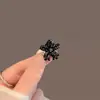 Nuevo Diseño Clip para el Cabello de Flor con Pedrería Negra, Tamaño Pequeño, Elegante Clip para la Frente, Clip Lateral para Flequillo, Pinza de Garra con Sensación de Alta Gama