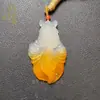 Colgante de ágata calcedonia de la paz, colgante de Buda Guanyin, calcedonia de pata de gato de la fortuna de colores, mismo estilo que en Xiaohongshu