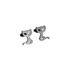 Nuevos Pendientes de Animales de Dibujos Animados Extraterrestres Gato Huecos Simples Estrella Personalidad Pendientes de Cartílago Venta al por Mayor