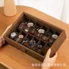 Grano de Madera de Nogal Negro Almacenamiento Caja de Almacenamiento de Relojes Retro Madera Gran Capacidad Colección de Joyería de Relojes Exhibición de Gama Alta