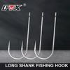 FTK atacado longo punho anzol Luya anzol farpado mão gancho carpa crucian carpa com tubo de anel para pesca de barco pesca marítima transfronteiriça