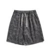 2026 Nuevos Pantalones Cortos Casuales de Moda para Hombre, Pantalones de Cinco Puntos, Tela Desgastada Tie-Dye de Gamuza para Hombre