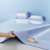 Tapete Gelado de Seda de Gelo para Verão Doméstico 2026 Novo Estilo Máquina de Lavar Dupla Face Inverno e Verão Tapete de Bambu Lençol de Cama de Verão Tapete de Rattan