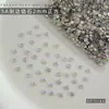 Rhinestones Cuadrados de Circonia para Decoración de Uñas Brillantes de Fondo Plano Corte Fantasía Cuadrado Rhinestones Decoración de Uñas de Dedo Usable Materiales Accesorios