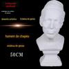 Retrato de cabeça de gesso Brant com capuz, retrato de cabeça de homem, altura 50 cm, esboço de gesso, prática de esboço, materiais de arte especiais