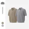 SKRSANYU Sencilla Camisa Polo de Punto Falso Dos Piezas Estilo Old Money para Hombre Mujer Camiseta de Verano Solapa Manga Corta SYT1069