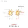 Pendientes de Plata de Ley 925 Soporte Vacío para Mujer Plata Antigua Arena Dorada Retro Soporte para Pendientes DIY Pendientes de Perla de Cera de Abeja Soporte Vacío