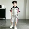 Conjunto de Verano para Niños 2026 Nuevo Estilo Deportivo de Manga Corta y Shorts Conjunto de Dos Piezas para Niños Mayores Estilo Coreano Moderno y Elegante Niños