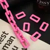 Hebilla de Cadena Acrílica Personalizada 20X30mm Color Macarrón Cadena Cuadrada para Bolso Cadena para Teléfono Móvil Accesorios de Joyería DIY