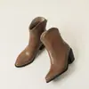 Botas de mujer profesionales de comercio exterior Botas Martin Botines Botines Botas de jinete Tacón alto 48 Tacón grueso wish34 Europeo y Americano Negro