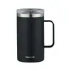 Caneca de Aço Inoxidável 304 Transfronteiriça Copo de Escritório com Tampa Isolamento Copo de Café Grande Capacidade Copo de Água Copo de Boca