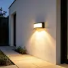 Lámpara de pared exterior, a prueba de lluvia, moderna y simple, iluminación LED para escaleras, pasillos, patio, puerta de entrada, balcón, lámpara de pared exterior