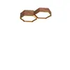 Lámpara de Pasillo Estilo Francés de Mediados de Siglo, Lámpara de Techo Retro Color Nogal de Espectro Completo para Protección Ocular, Luz de Entrada de Balcón