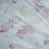 1Cq4201 42S Tencel Linho Primavera Verão Fino Feminino Vestido Camisa Floral Camisa de Proteção Solar Roupa Tradicional Chinesa Seda
