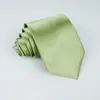 Conjunto de Gravata Masculina de 8cm Amarrada à Mão com Lenço de Bolso Liso Quadrado Pequeno, Terno de Uma Cor, Traje Formal de Negócios