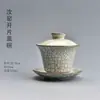 Xícara de Chá Coberta Azul e Branca Conjunto de Chá Kung Fu Tigela de Chá Sancai Cerâmica Doméstica Bule Grande Pintado à Mão Suspenso