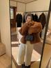 En Stock//Pantalones Acolchados de Algodón con Encaje Plisado Empalmado de Chica Austriaca Tienen Miedo al Frío Pantalones Casuales Estrella