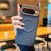 Compatible con funda de teléfono magnética Google Pixel 11ProXL, marco de metal para lente Google 10A, funda de cuero con patrón de ondas