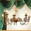 Candelabro de cristal estilo francés, estilo rústico europeo y americano, lujo ligero, adecuado para dormitorios, villas, salas de estar y comedores, con un efecto de vela vintage