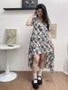 Estrategia de Deformación Ropa de Talla Grande para Mujer Diseño para Chica Gordita Nicho Vestido Francés Verano Delgada Suelta Falda Adelgazante