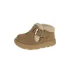 Zapatos Birkenstock para Niñas 2026 Invierno Nuevas Llegadas Zapatos de Algodón con Pelo de Doble Capa de Felpa para Niños Zapatos de Algodón Cálidos con Suela Suave Engrosada para Niños