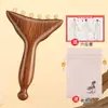 Peine de masaje de sándalo natural y cuerno, peine de meridianos, herramienta de belleza facial y cuidado de la piel, peine de cuerno natural