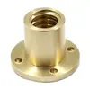Tuerca Trapezoidal de Cobre Antihilo con Brida Redonda de Acero para Varilla Trapezoidal Tr8 16 20 24 25 30 36 40