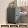 Armário de armazenamento com gavetas para mesa de cabeceira de quarto, armário de armazenamento ultraestreito para mesa de cabeceira, mesa de cabeceira moderna minimalista