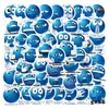 104 Nuevas Pegatinas de Graffiti con Expresiones de Memes Calientes de Cara Azul para Decorar Refrigeradores y Patinetes, Pegatinas Personalizadas al por Mayor del Fabricante