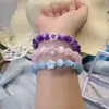 Pulsera Popular de Cristal Imitación Uruguayo de Xiaohongshu, Lujo Accesible y Pulsera de Amatista Gris Litio de Gama Alta, Regalo para Mejores Amigas