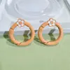 Llavero Hebilla Redonda de Resorte Flor Pintada Color Caramelo Anillo Abrible Accesorios de Hebilla para Joyería DIY Venta al por Mayor