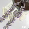 Fita com Bordado Floral Estilo Pastoral, Macia e Colorida, para Roupas de Meninas, Decoração de Gola e Barra de Saia Feminina