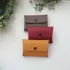 Portatarjetas de moda con broche de cuero suave de alta calidad estilo coreano, estuche para tarjetas de identificación, billetera pequeña de moda japonesa y coreana, monedero