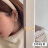 Aretes de Perlas Estilo Fiebre Coreana Mismo Estilo Plata Esterlina 999 para Mujer Shijia de Alta Gama Ligeros de Lujo Retro Aretes