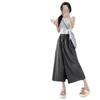 Culottes Yamamoto para Mujer 2025 Nuevo Verano Petite Cintura Alta Falda Línea A Ropa Casual de Trabajo Pantalones de Pierna Ancha de Seda Helada
