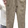 Pantalones de Traje Retro Americanos de Lujo Ligero para Hombre Marca de Tendencia Letra Primavera y Otoño Sueltos Rectos Pantalones Casuales para Hombre Estilo Delgado