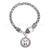 Grupo grego OES East Star Association pingente de pulseira com logo diy 20cm fecho lagosta prata antiga pulseira torcida BSK