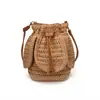 Bolsa de Palha Tecida Casual Vazada Estilo Coreano, Bolsa de Palha Elegante e na Moda, Versátil para o Dia a Dia e Viagens, Pode Ser Usada Transversalmente, Bolsa Feminina