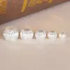 Ornatos de Prata Lin Fa Contas Redondas de Prata Esterlina Prata 99 Acessórios DIY Pulseira de Bebê Tecida Contas Soltas de Cinco Anéis