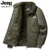 Nova Jaqueta Masculina Quente Outono/Inverno 2024 Casaco de Algodão com Forro de Lã para Homens de Meia-Idade Jaqueta de Algodão Casual com Gola Reversível #