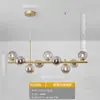 Luminária Pendente de Vidro para Restaurante de Luxo Leve Feijão Mágico, Design Criativo Minimalista Italiano, Luminária de Mesa para Sala de Jantar de Villa, Sem Alumínio