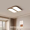 2026 Nueva Luz de Techo Estilo Chino Protección Ocular Luz para Sala de Estar Color Nogal Retro Luz Principal para Pasillo Luz Vintage para Estudio