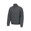 Cárdigan de punto trenzado de cuello alto, nuevo estilo de otoño, moderno, elegante, simple, con estilo y adecuado para uso de negocios y casual.