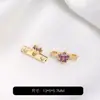 Placa de Oro de 14K Zircón Estrella de Cinco Puntas Cierre de Tres Filas Separador Hecho a Mano DIY Pulsera de Cristal Perla Accesorios de Joyería con Cuentas