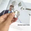 Parches Adhesivos de Tonos Grises Adhesivos Autoadhesivos para Chaqueta de Plumas Sin Costuras Flor Pequeño Tamaño Bordados Ropa Agujero Adhesivos Decorativos de Tela