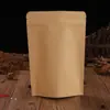 Bolsas de Embalaje de Papel Kraft, Bolsas Aluminizadas Autosellables de Pie, Embalaje de Alimentos, Té, Snacks, Bolsas de Papel para Nueces, Bolsas de Embalaje Prediseñadas